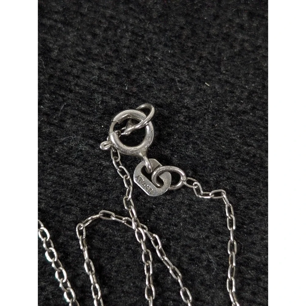 Ross Simons Sterling‎ Silver 925 CZ Open Heart Necklace 20 inch